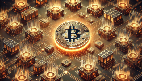 Bitcoin Logo Mempool Concept